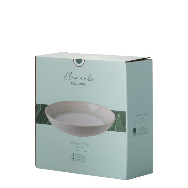 Set tiefer Teller 4 Stk. | Vulcano Sand la mar