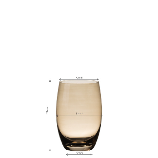 Gläser Tumbler taupe 460 ml 6 Stk. - Optima Glas Lunasol