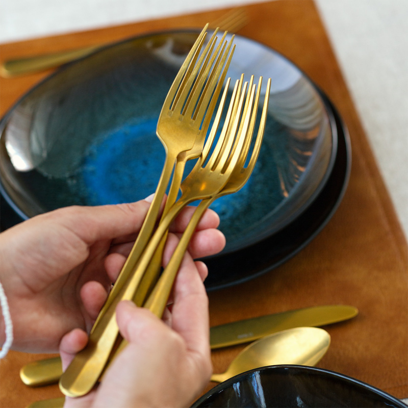 Besteck-Set 24-tlg. - Baguette Vintage PVD Gold