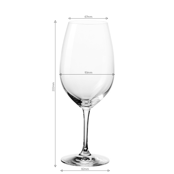 Rotweingläser 650 ml 4er-Set - Benu Glas Lunasol META Glass