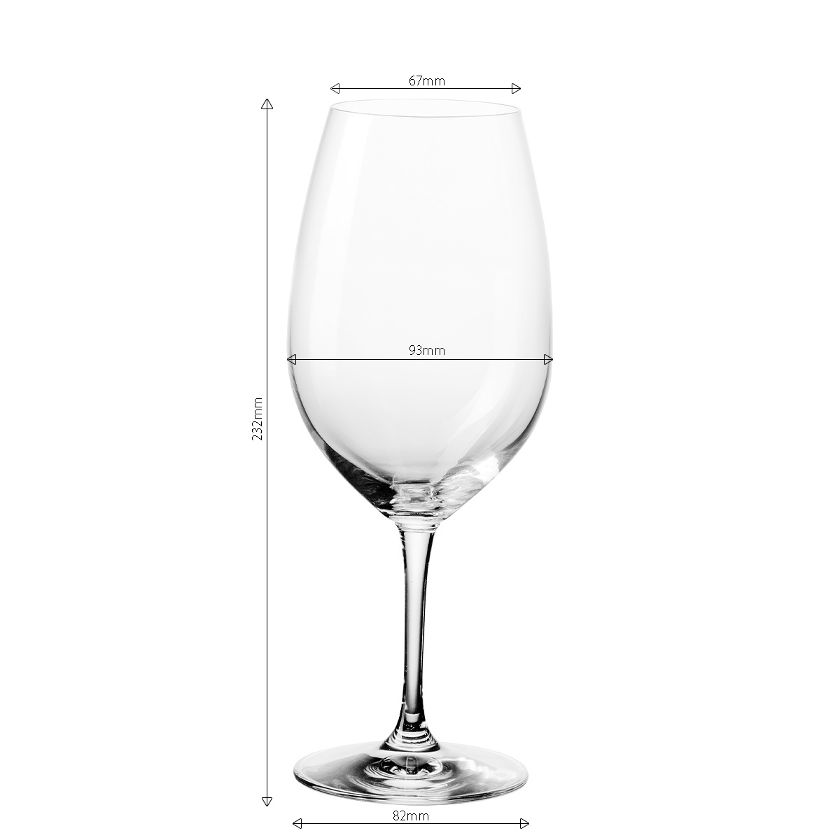 Rotweingläser 650 ml 4er-Set - Benu Glas Lunasol META Glass