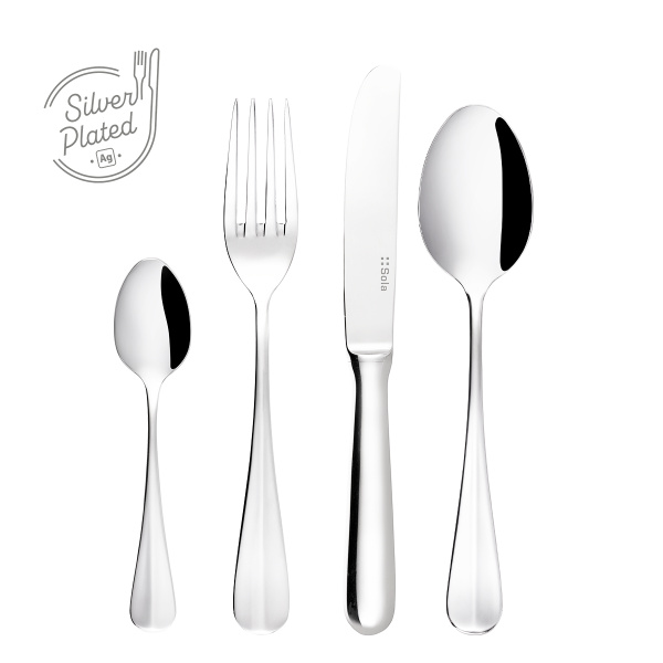 Versilbertes Besteckset 24-tlg. | Baguette Sola