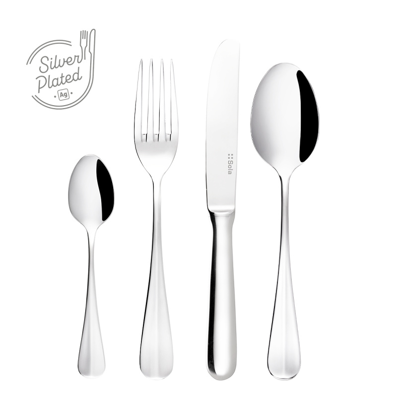 Versilbertes Besteckset 24-tlg. | Baguette Sola