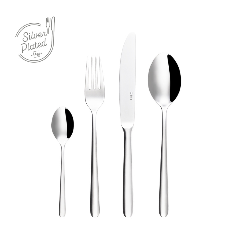 Versilbertes Dessertset 24-tlg. | Faro Sola