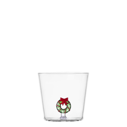 Glas mit Weihnachtskranz-Motiv | Ichendorf