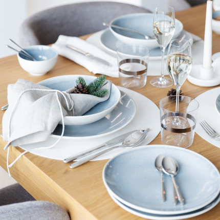 Flacher Teller Coupe 230 mm - Gaya Atelier Glacial Ice