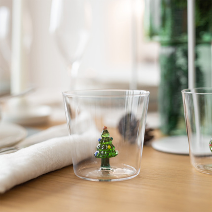 Glas mit Weihnachtsbaum-Motiv | Ichendorf