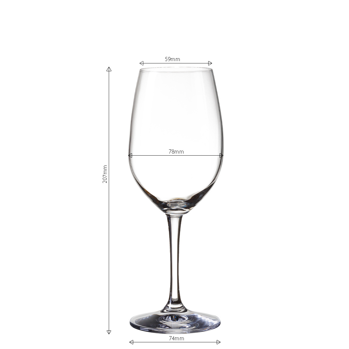Rotweingläser 380 ml 4er-Set - BASIC Glas Lunasol META Glass