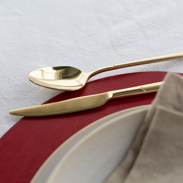 Besteck-Set 16-tlg. – Kyoto PVD Champagne sandgestrahlt