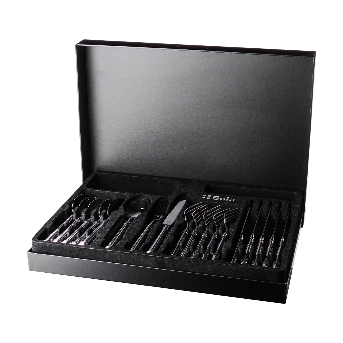 Besteckset 24-tlg. | Kreta Quarz Platinum Line