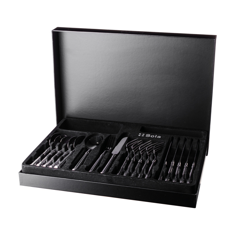Besteckset 24-tlg. | Kreta Quarz Platinum Line