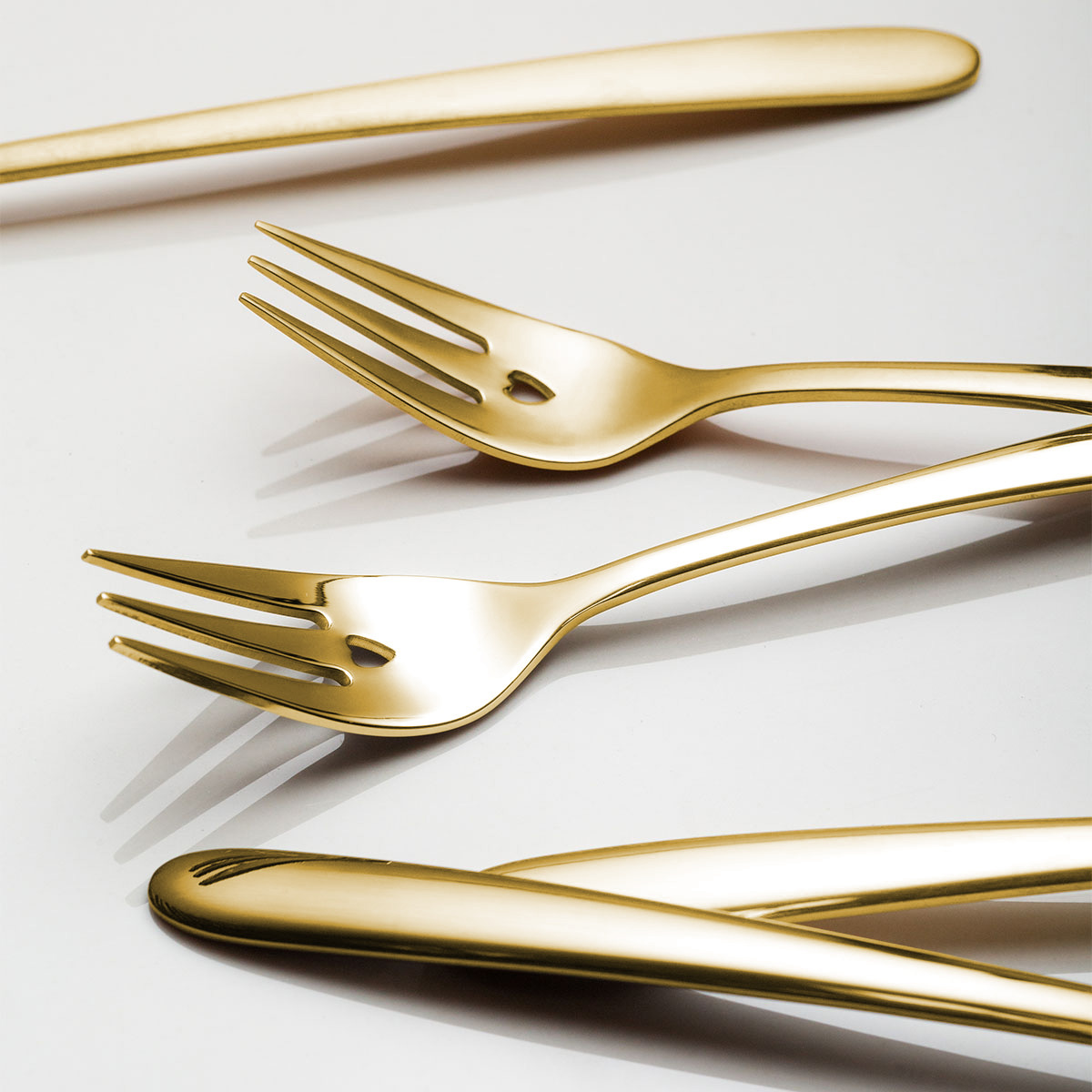 Geschenkset mit Herz 6-tlg. gold | Love Cutlery