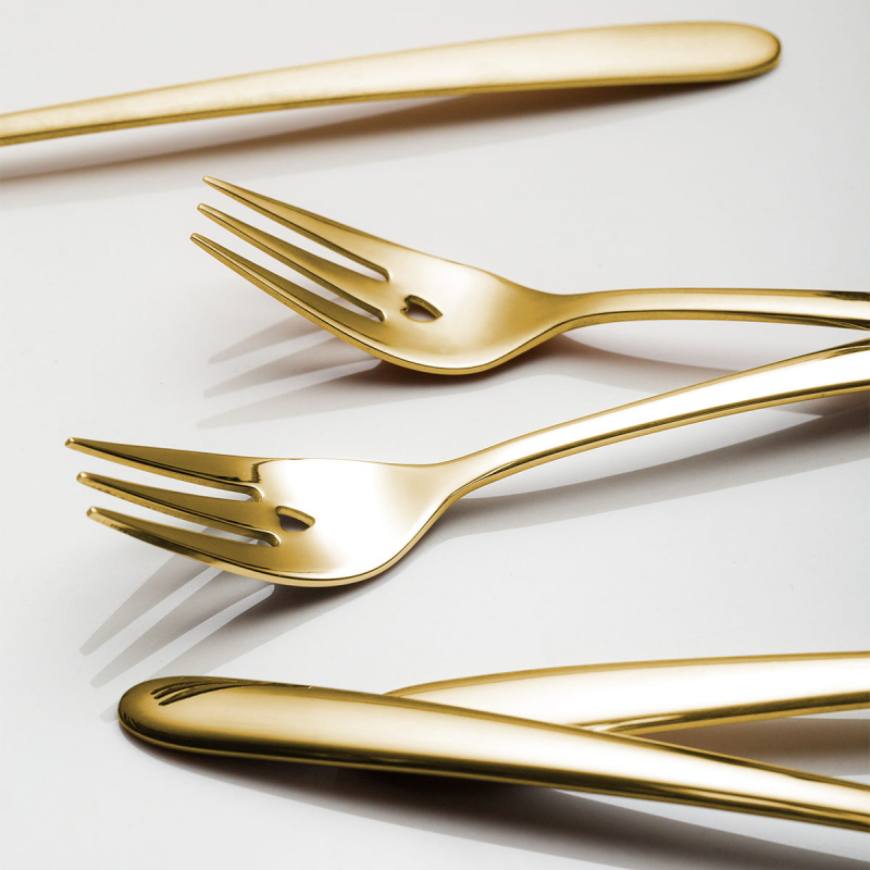 Geschenkset mit Herz 6-tlg. gold | Love Cutlery