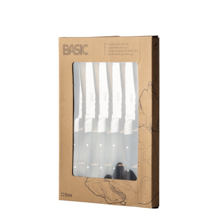 Steakmesserset 6-tlg. schwarz | Basic Country II