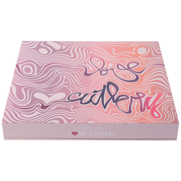 Geschenkset mit Herz 6-tlg. roségold — Love Cutlery