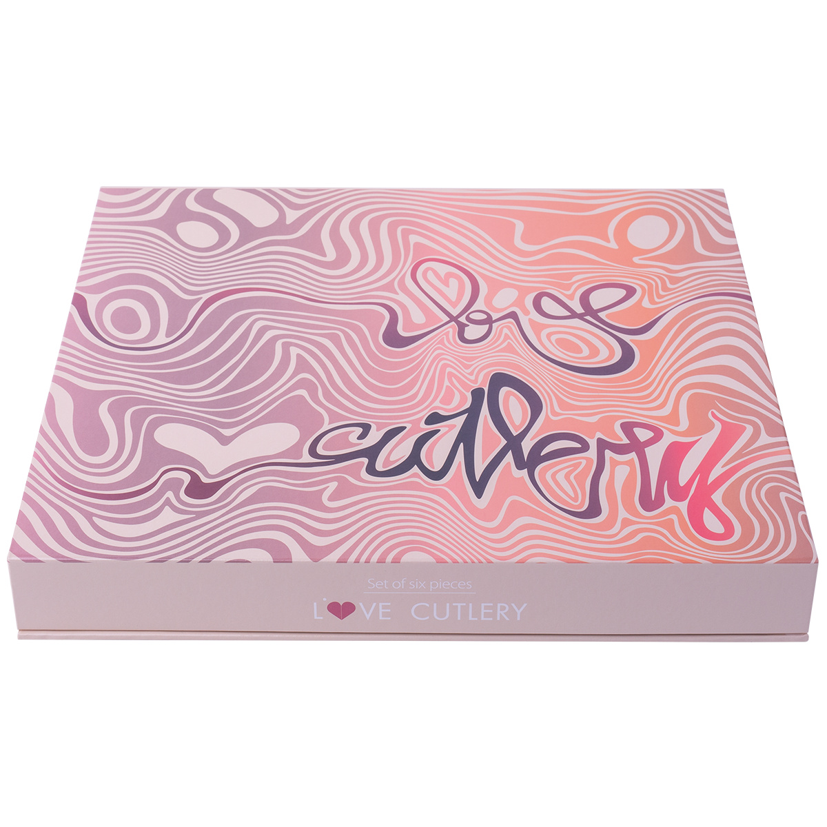 Geschenkset mit Herz 6-tlg. roségold — Love Cutlery