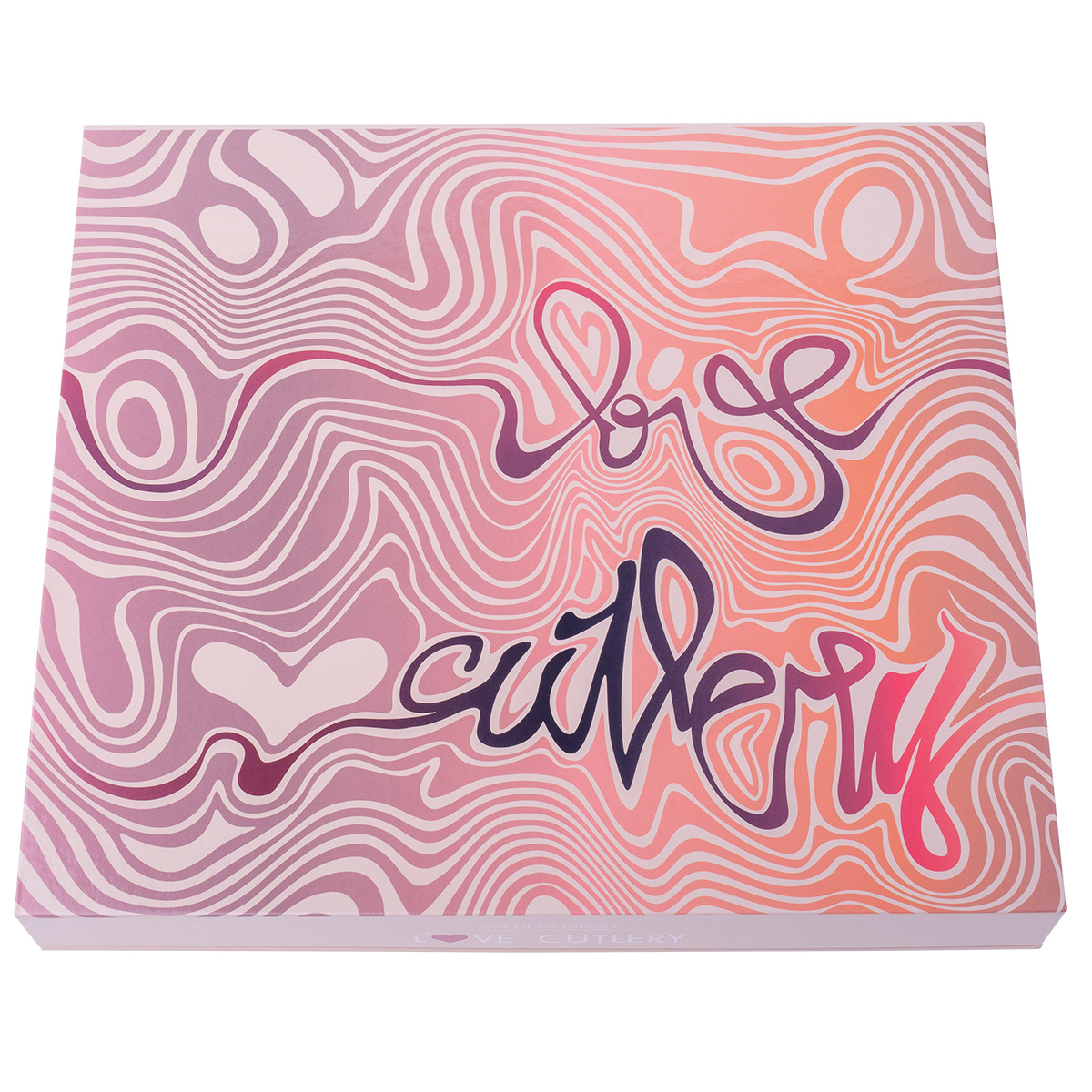 Geschenkset mit Herz 6-tlg. roségold — Love Cutlery