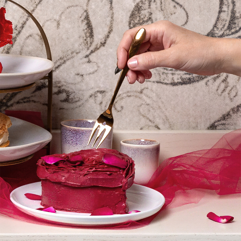 Geschenkset mit Herz 6-tlg. roségold — Love Cutlery