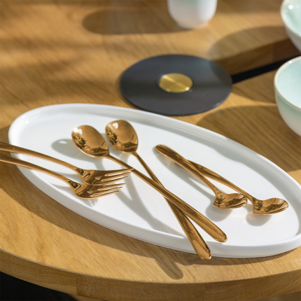 Geschenkset mit Herz 6-tlg. roségold — Love Cutlery