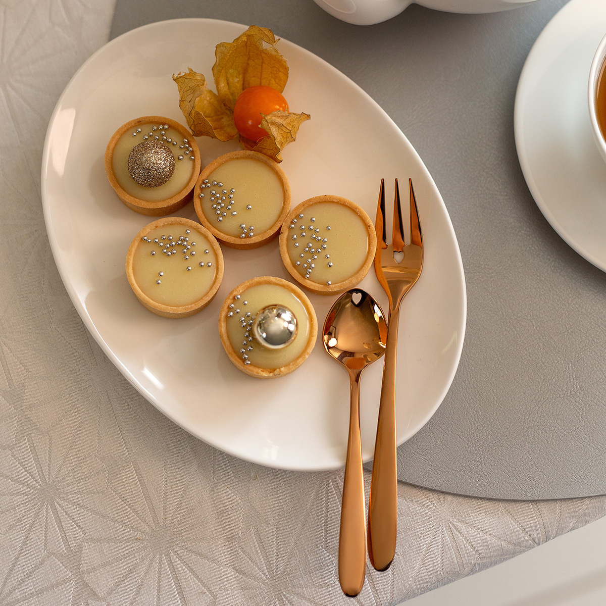 Geschenkset mit Herz 6-tlg. roségold — Love Cutlery