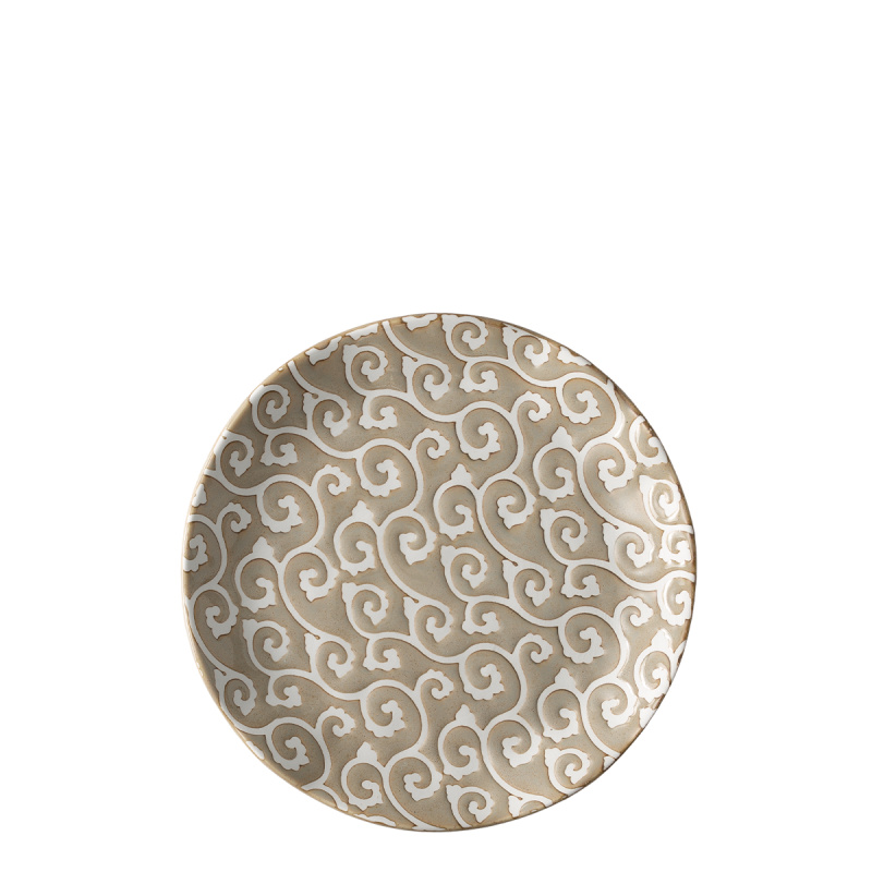 Flacher Teller Wavy 20,5 cm | Levante Pearl
