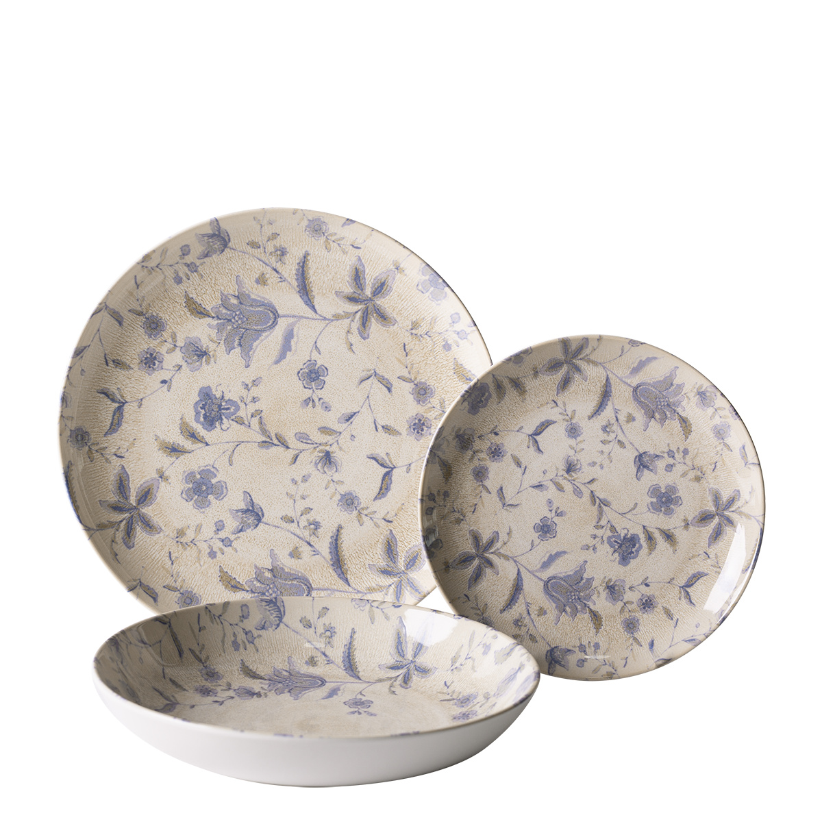 Teller-Set 12-tlg. — Elements Vulcano Sand Eden
