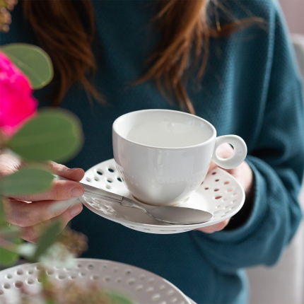 Kaffeeset, perforiert 12-tlg. – Flow
