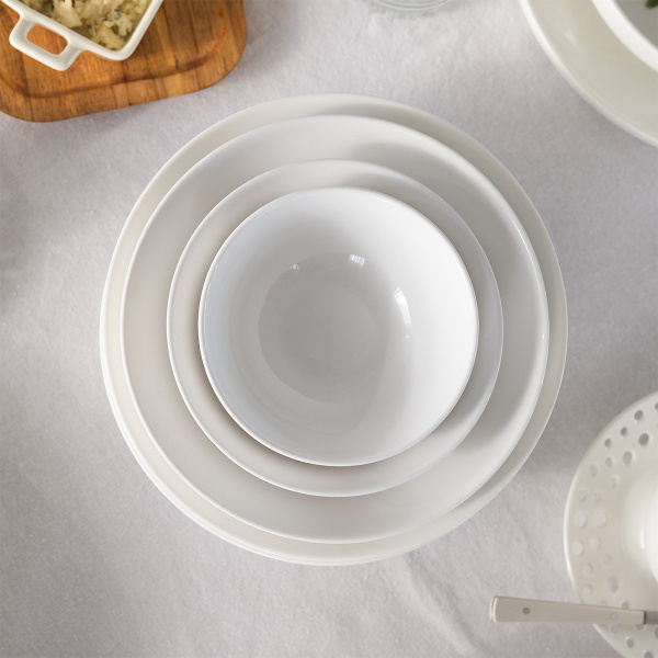 Tiefer Teller Coupe weiß 19,5 cm – Flow