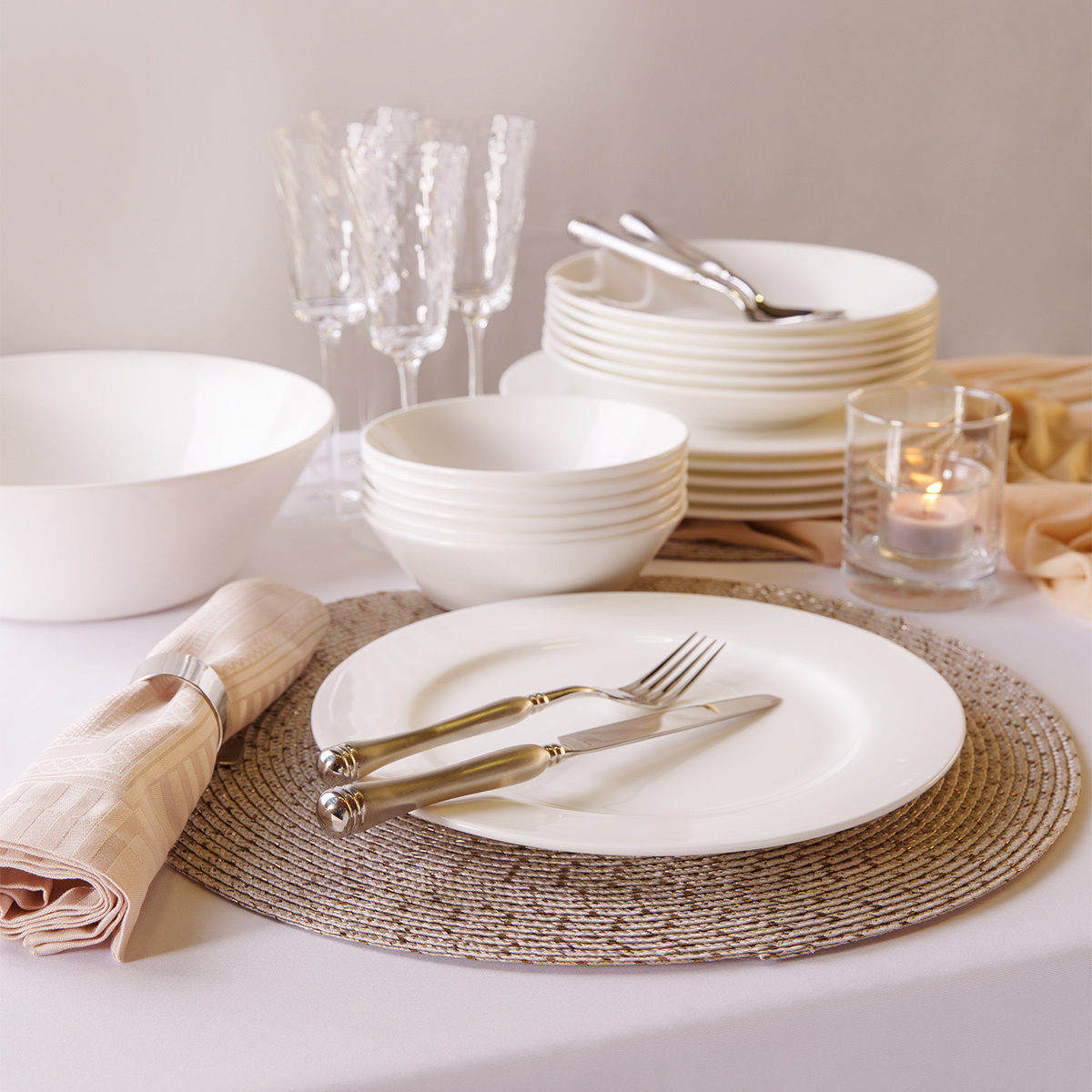 Porzellan-Set 19-tlg. – Premium Platinum Line