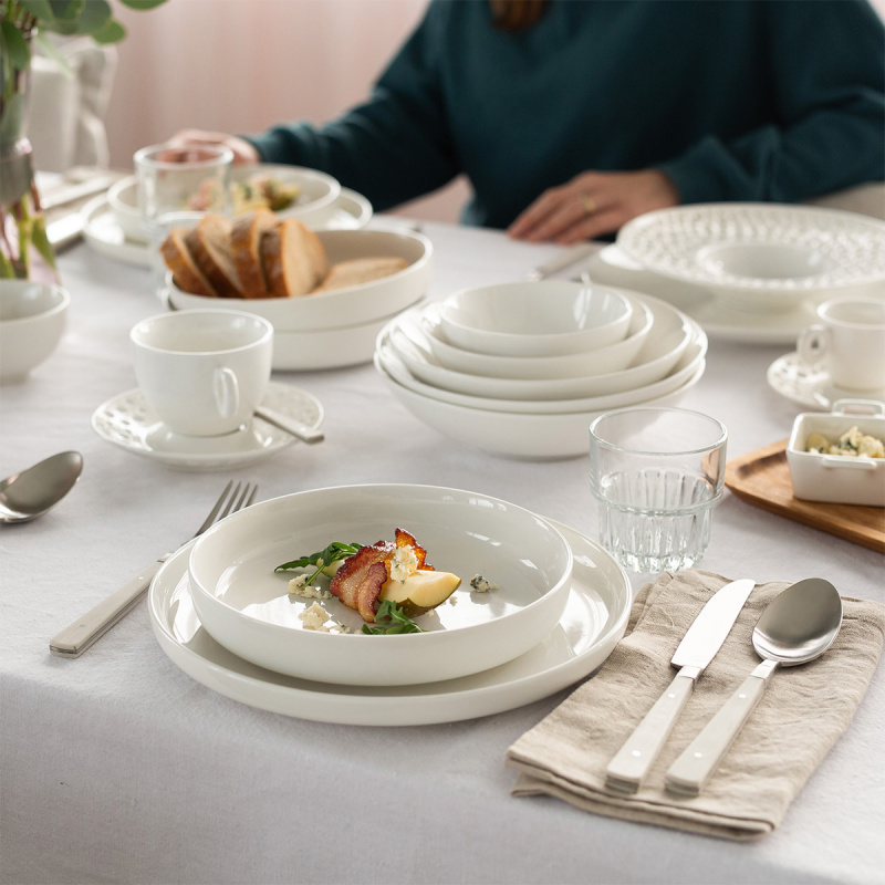 Flacher Teller Coupe 23 cm | Gaya Atelier White