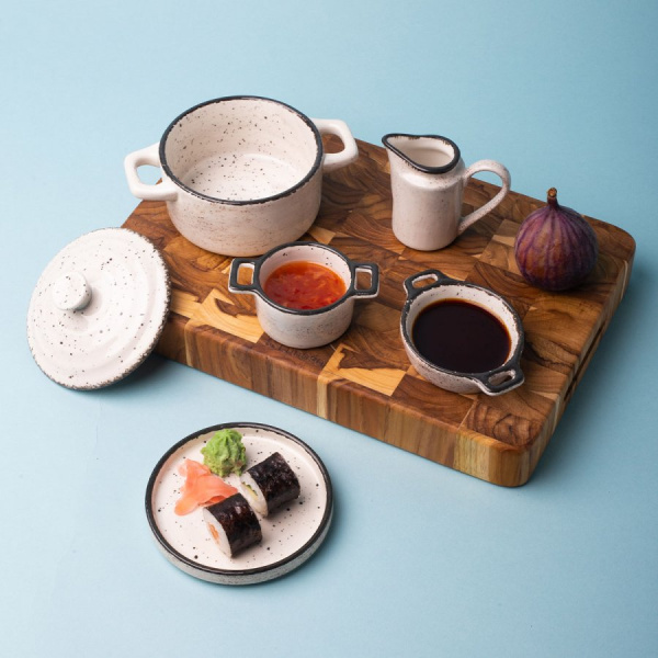 Schale oval Flowl Atelier grau mit Henkeln 7,9 x 7 cm - Gaya