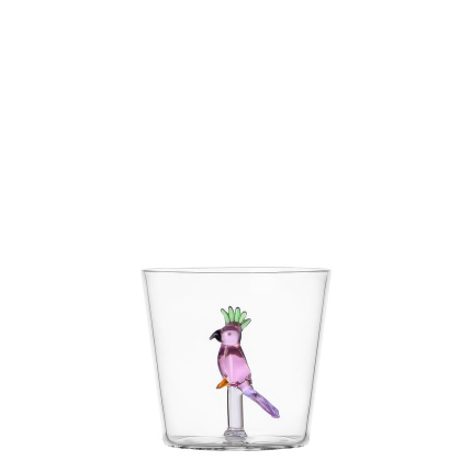 Glas mit rosa Kakadu | Ichendorf