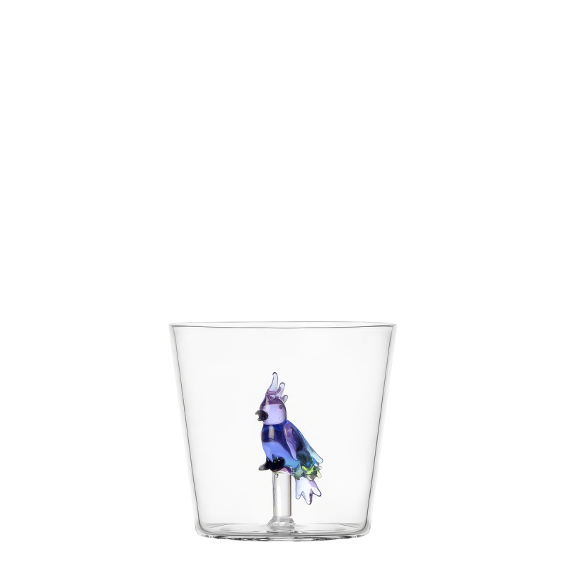 Glas mit blauem Kakadu | Ichendorf