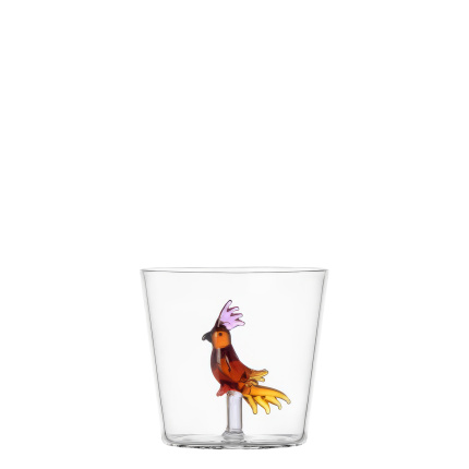 Glas mit bernsteinfarbenem Tropenvogel | Ichendorf