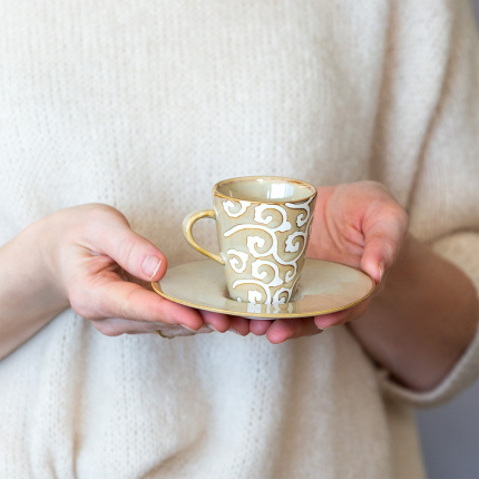Mokka-Untertasse ø 12,5 cm | Levante Pearl