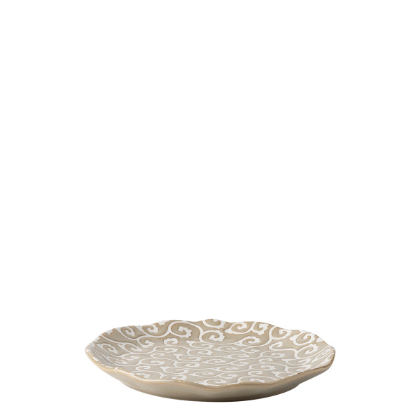 Flacher Teller Wavy 20,5 cm | Levante Pearl