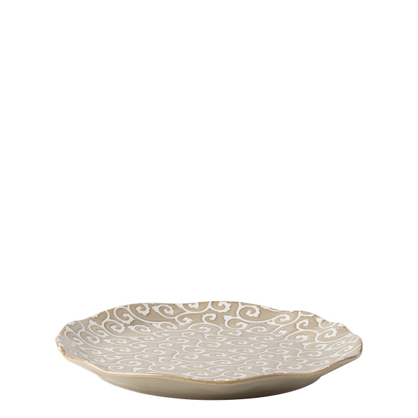 Flacher Teller Wavy 25 cm | Levante Pearl