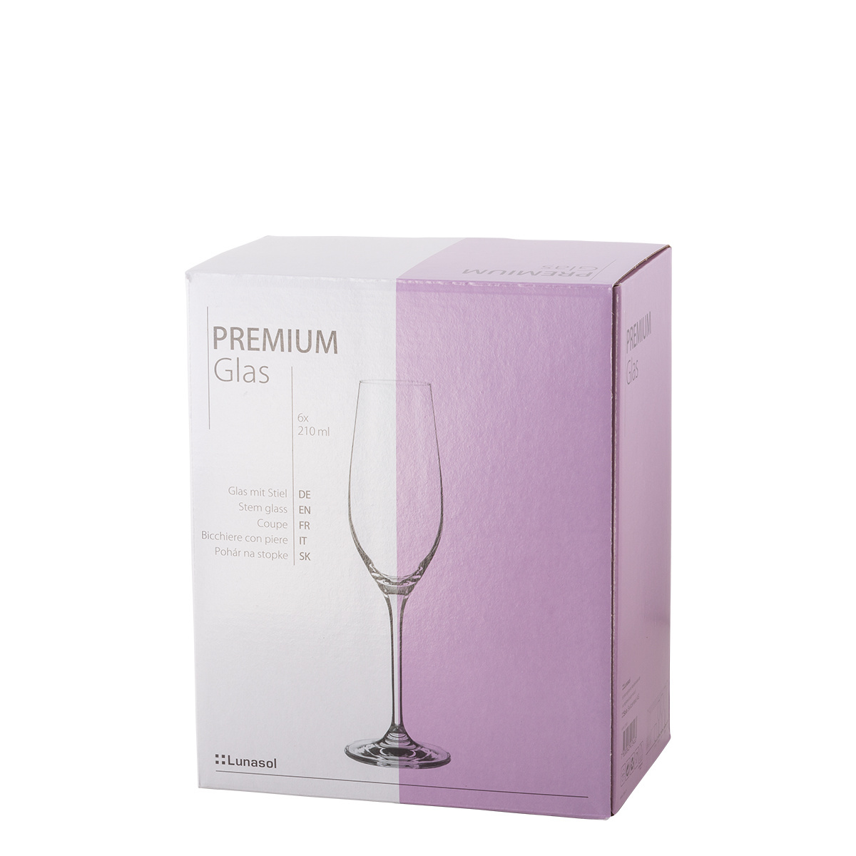 Champagner-Gläser 210 ml 6er-Set - Premium Glas Crystal