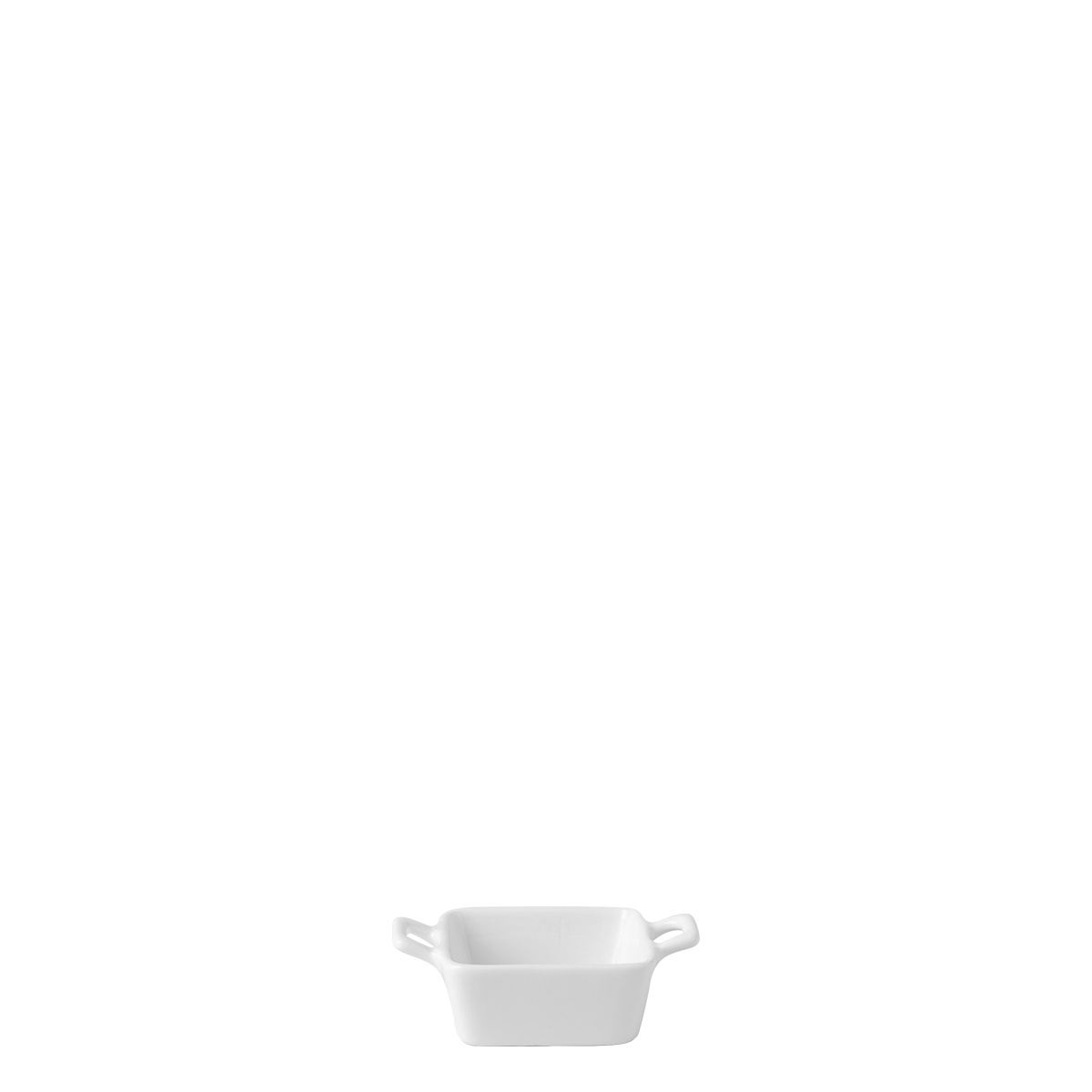 Quadratische Schale mit Griffen 7,8×7,8 cm | Gaya Atelier White