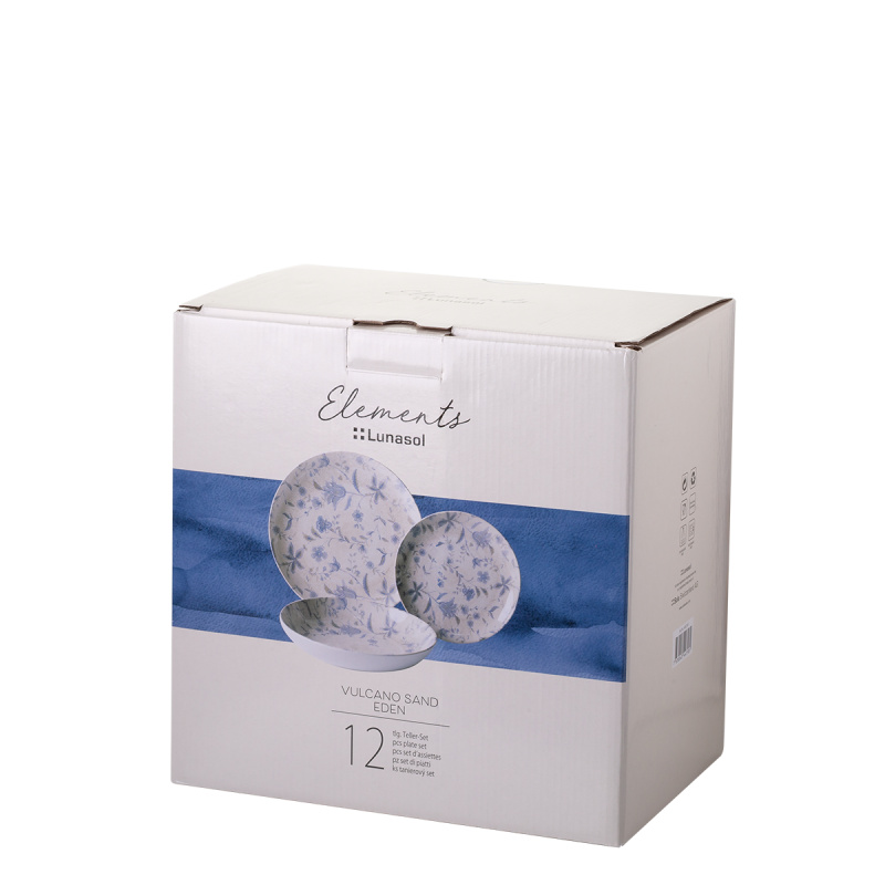 Teller-Set 12-tlg. — Elements Vulcano Sand Eden