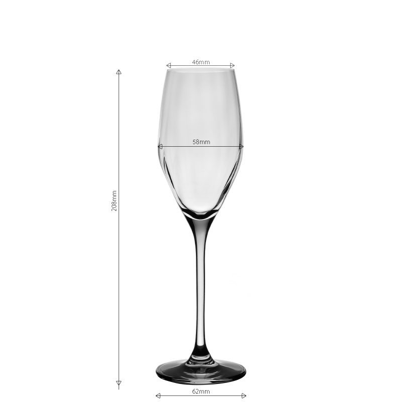 Sektgläser 170 ml 6 Stk. — Optima Line Glas Lunasol