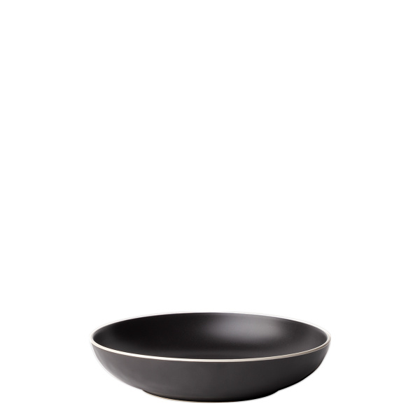 Teller tief 22,8 cm — Elements Yin & Yang black