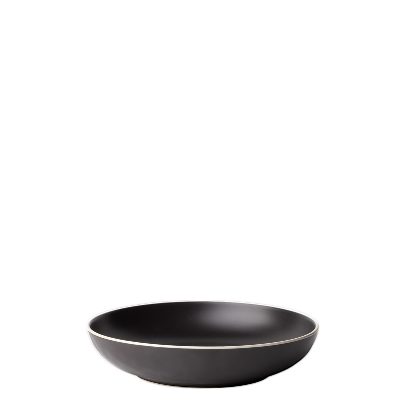 Teller tief 22,8 cm — Elements Yin & Yang black
