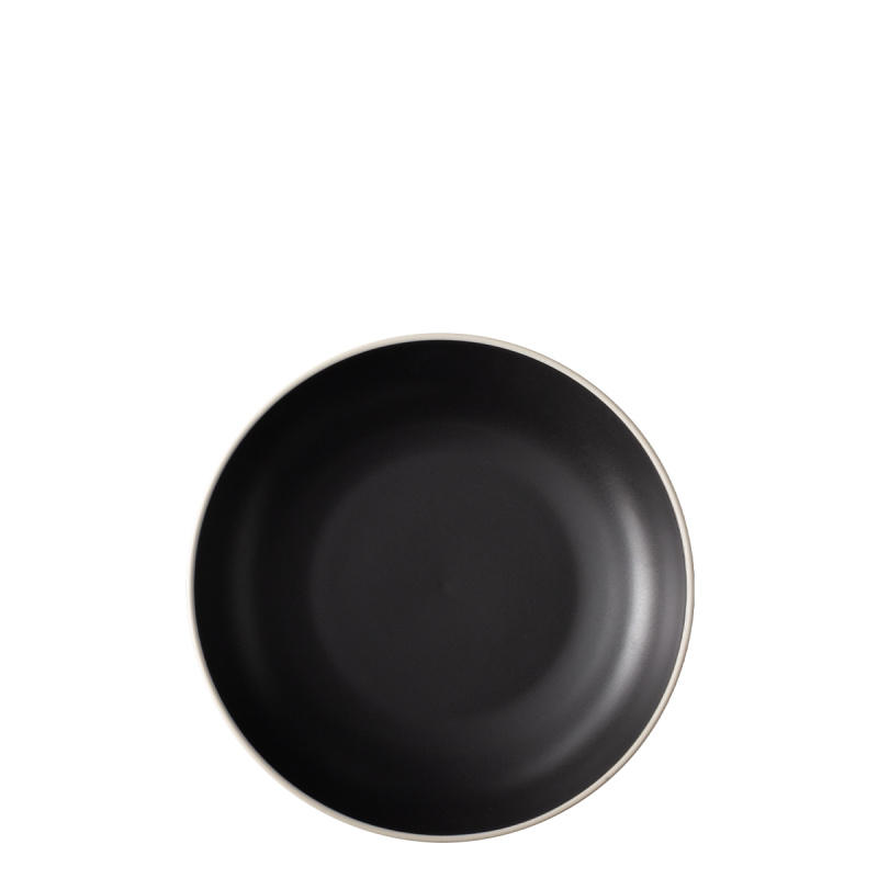 Teller tief 22,8 cm — Elements Yin & Yang black