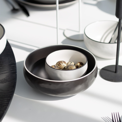 Schale 19,3 cm | Elements Yin & Yang black
