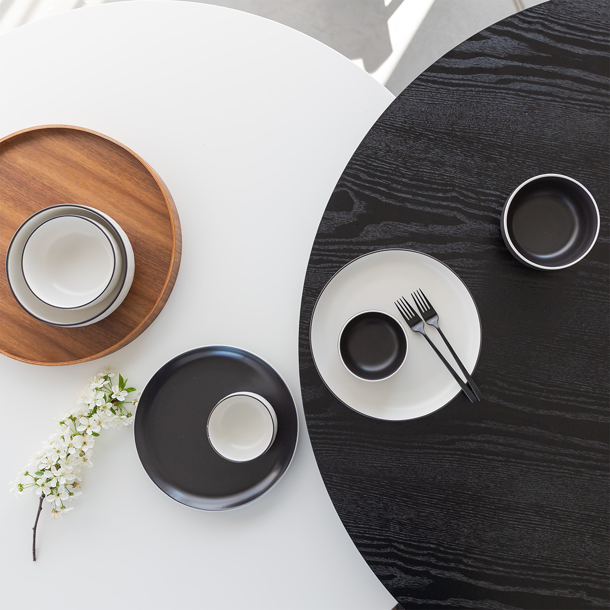 Tellerset 18-tlg. | Elements Yin & Yang white