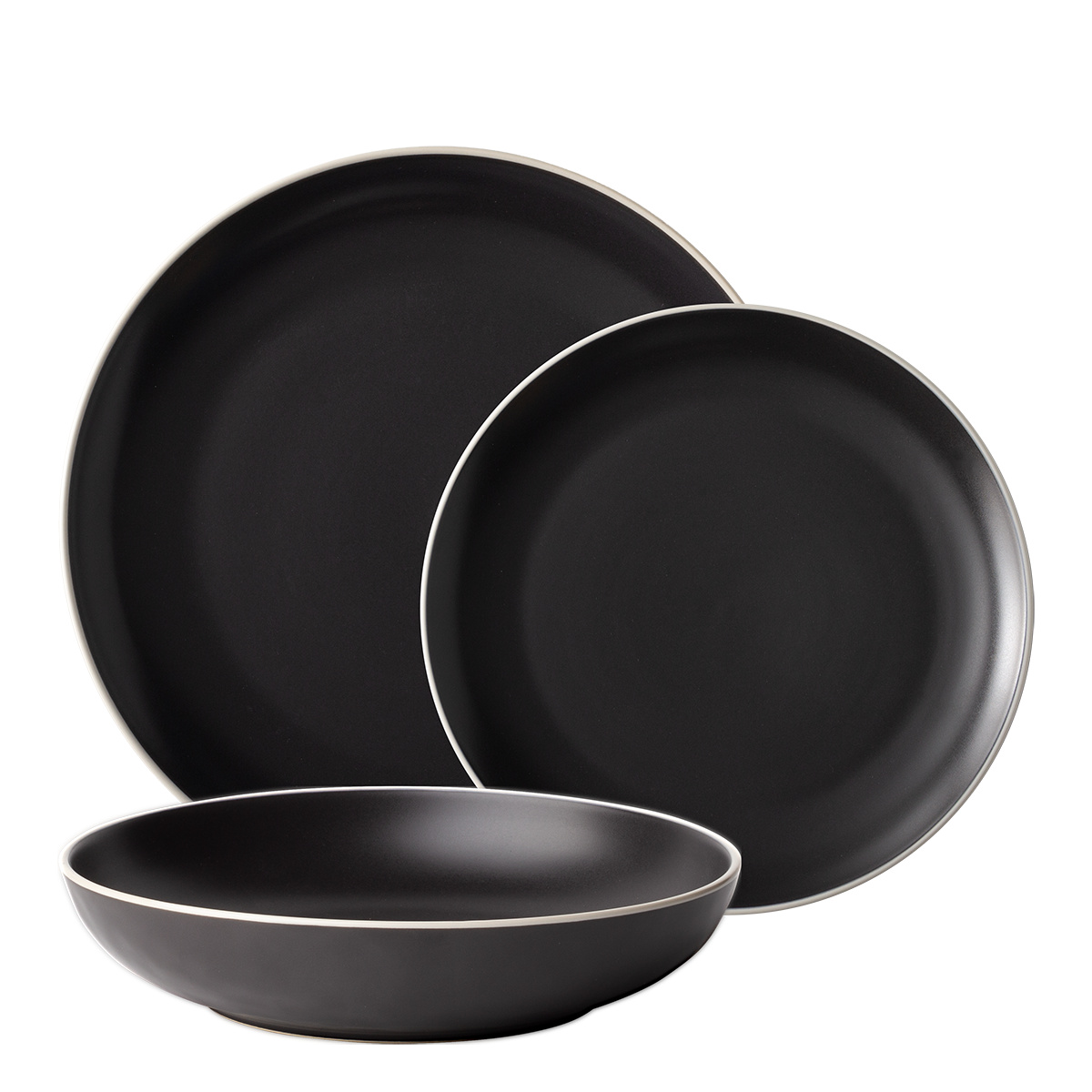 Tellerset 18-tlg. | Elements Yin & Yang black