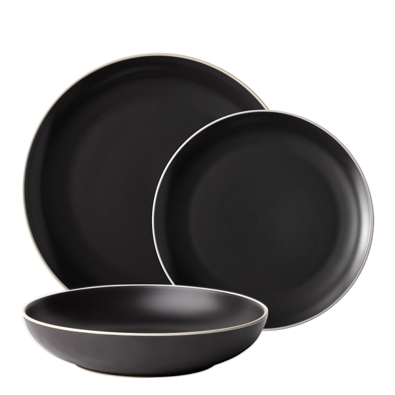 Tellerset 18-tlg. | Elements Yin & Yang black