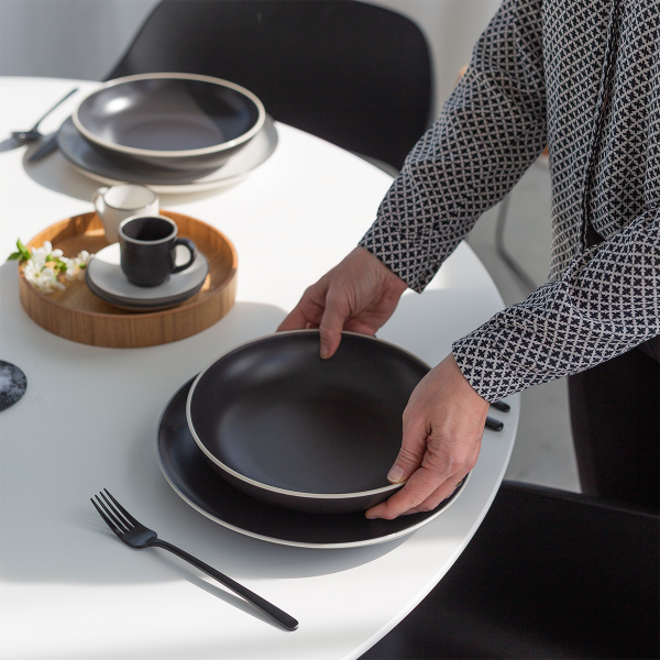 Tellerset 18-tlg. | Elements Yin & Yang black