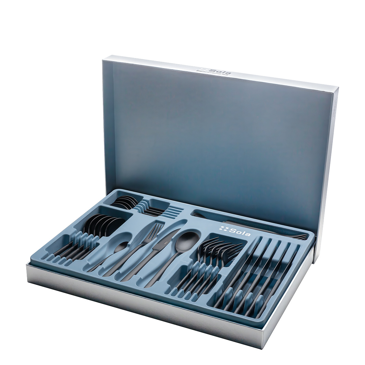 Besteckset 36-tlg. Living schwarz | Sola Premium